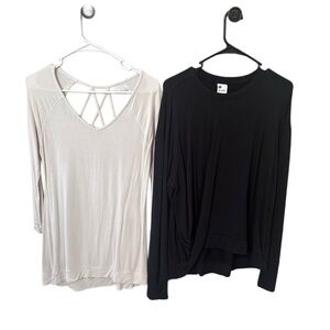 Women's Black and Cream Long-sleeve Bundle